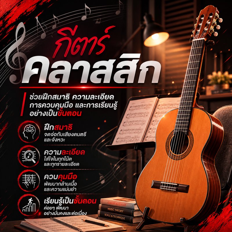 เด็กเรียนกีตาร์คลาสสิกที่ The Legend Arena หัวหิน